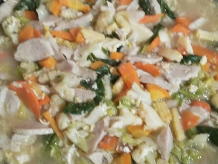 Cara Mudah Membuat Resep YUMMY CAPCAY KUAH SOFT TOFU, TELOR, BAKSO OTAK OTAK yang Uenak Anti Ribet, Uenak Banget