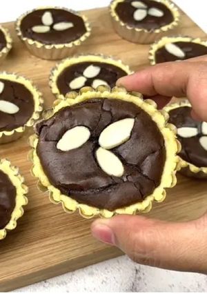 Foto resep Pie Brownies Mini Shiny Crust | Kulit Renyah Tanpa Telur