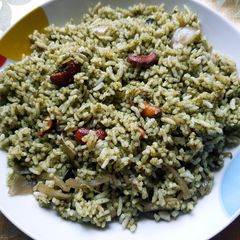 A picture of Mint/ Pudina rice.