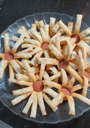 Foto resep Pangsit Sosis Bunga