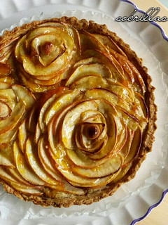 Una foto de Tarta de Manzana y Mazapán