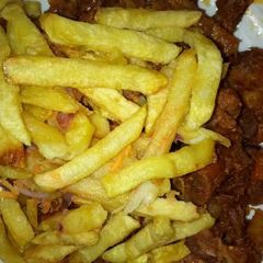 Stir fry beef with Fries A picture of Stir fry beef with Fries.
