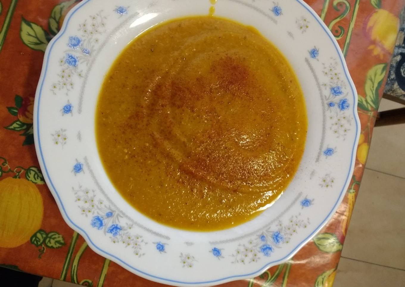 Puré de garbanzos y verduras