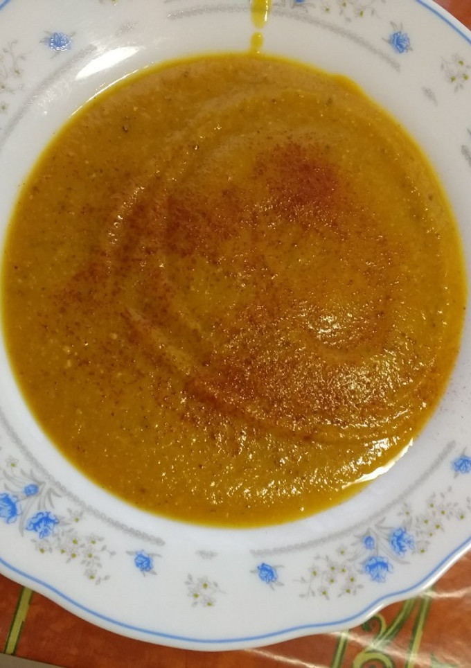 Una foto de Puré de garbanzos y verduras