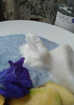 Foto resep Es Dung Dung Biru Bunga Telang
