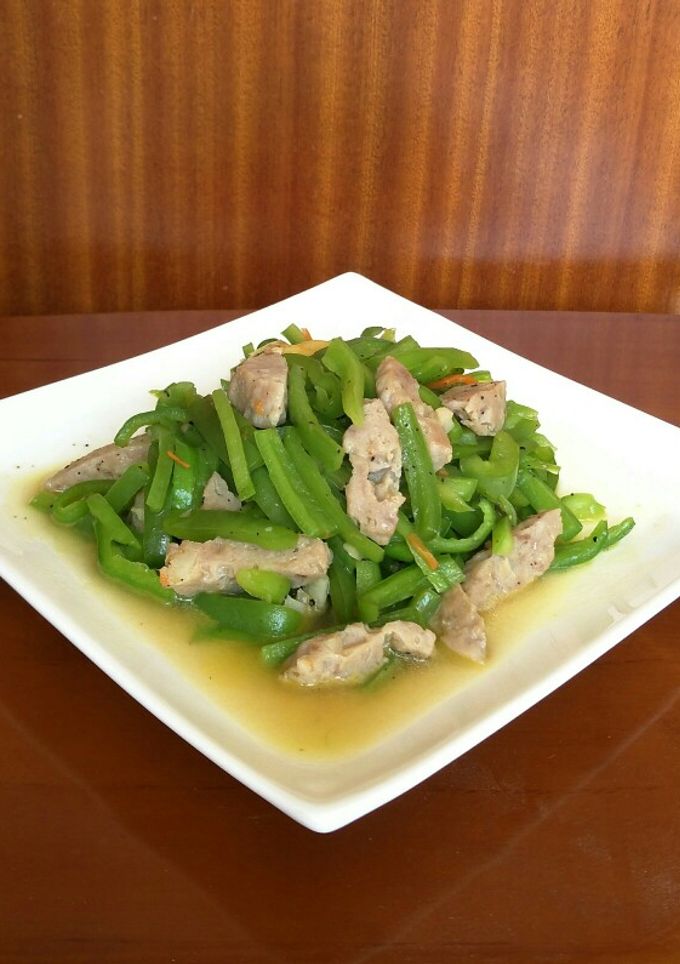 黑胡椒青椒肉羹 的食譜成品照片