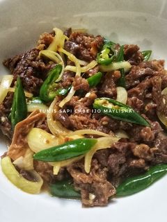 Foto resep Tumis Sapi Cabe Ijo (hokben)