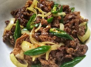 Foto resep Tumis Sapi Cabe Ijo (hokben)