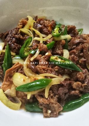 Foto resep Tumis Sapi Cabe Ijo (hokben)