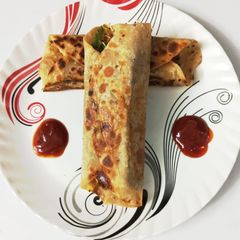A picture of Easy Veg Frankie(no onion,no garlic).