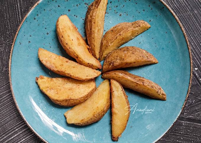 Resep Potato wedges bumbu kari yang Sempurna