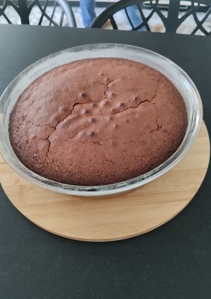 Une photo de Gâteau au yaourt pépites de chocolat+ poudre de chocolat