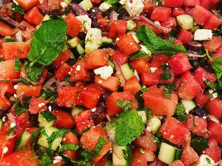 Watermelon Greek Salad