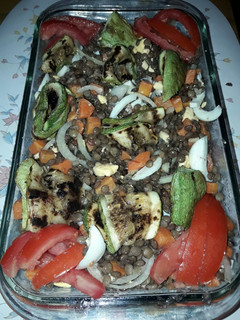 Una foto de Ensalada de lentejas light #S.O.S franco