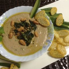Mediterranean Hummus with Indian Tadka A picture of Mediterranean Hummus with Indian Tadka.