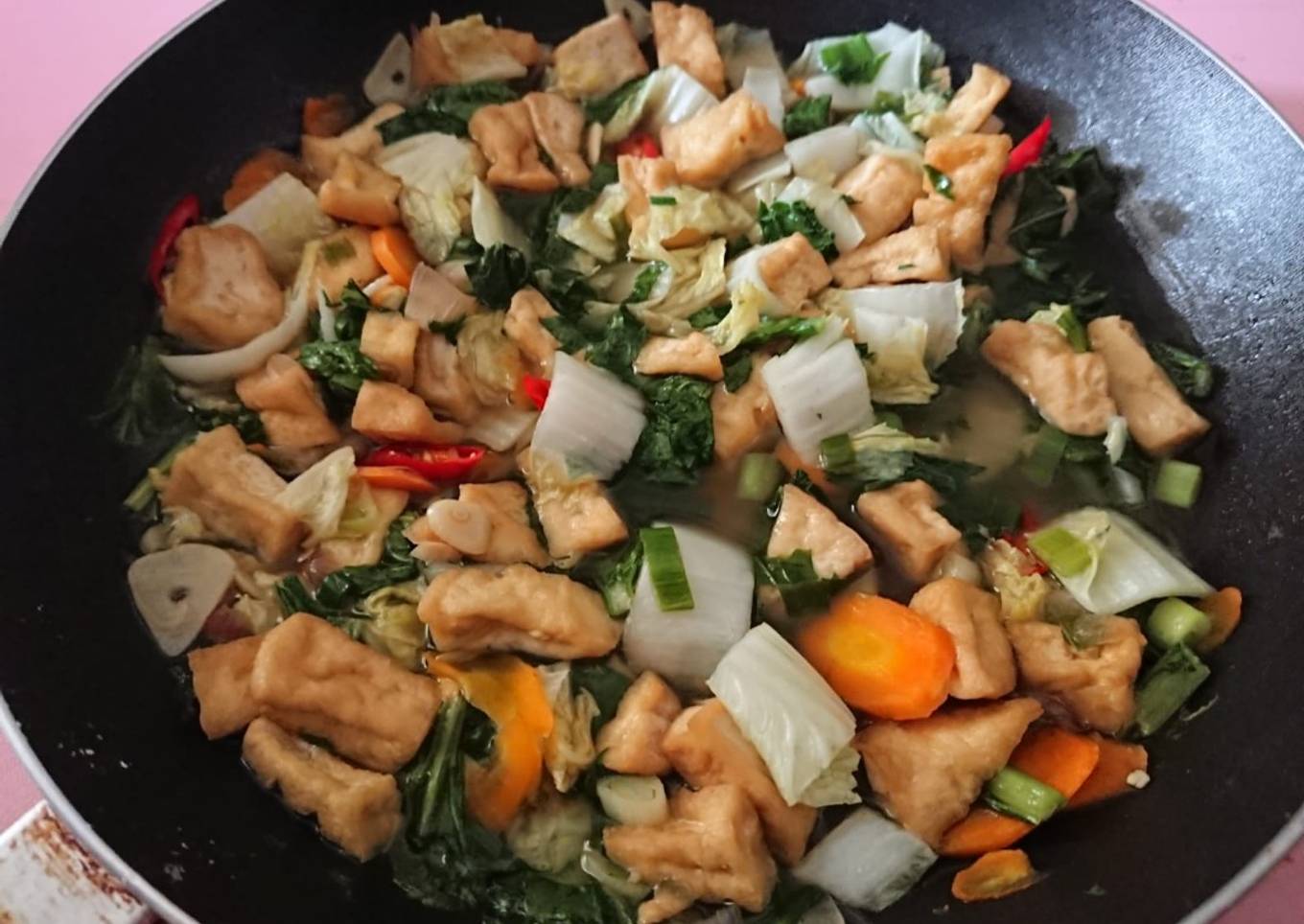 Sayur Sawi hijau mix putih Tahu