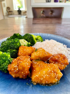 Una foto de Pollo a la naranja receta china