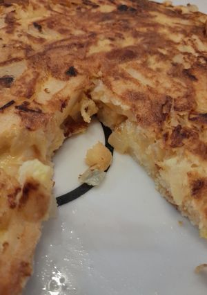 Una foto de Tortilla de papa express al tupper
