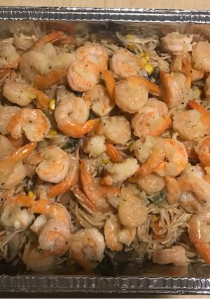 صورة لوصفة نودلز صيني على قريدس 🍜