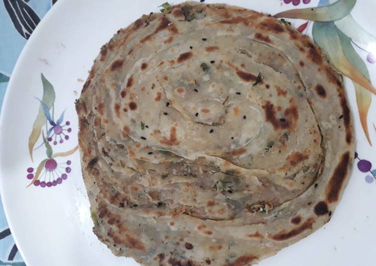 Recipe of Super Quick Fusion fire garlic paratha