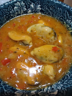 Una foto de Mejillones en salsa