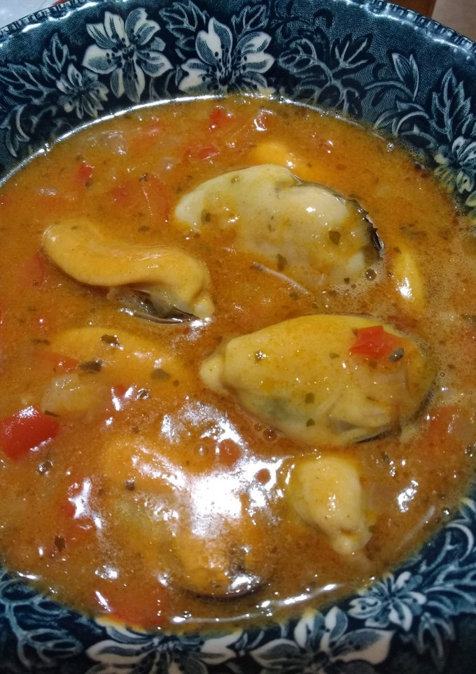Una foto de Mejillones en salsa