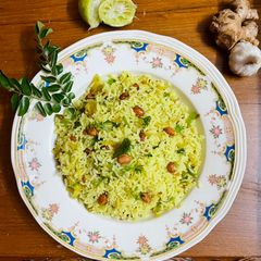 A picture of Masala Lemon Rice.
