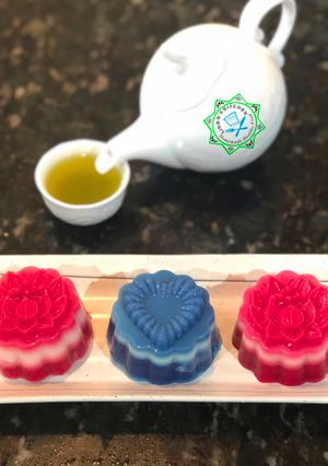 Hình của món Bánh trung thu rau câu (chay, mặn đều dùng được).
