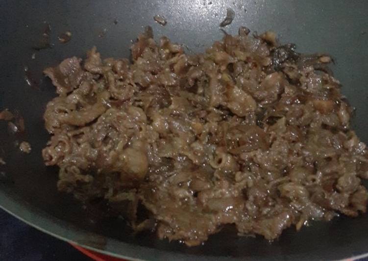 Cara Gampang Membuat Daging slice teriyaki ala ala yoshinoya Sederhana - Dapur Emak