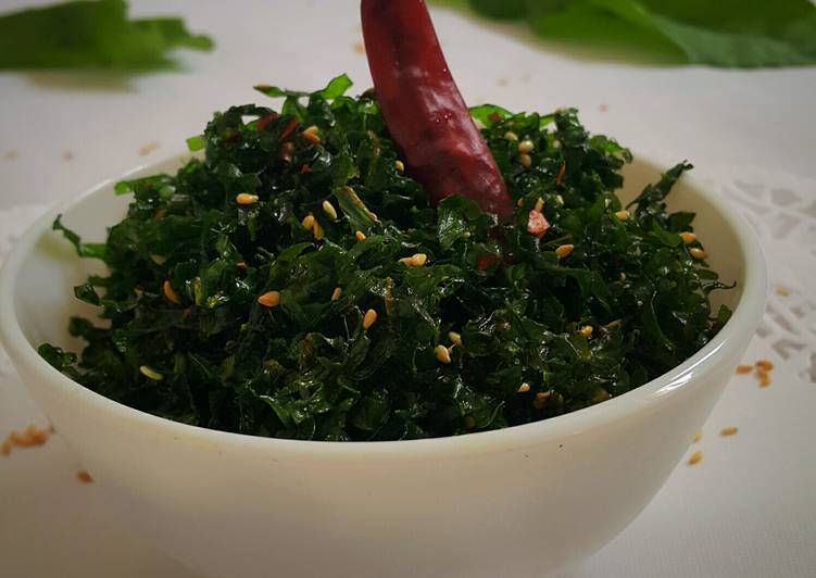 Steps to Make Homemade Crispy Spinach