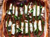 Summer bean & halloumi tart