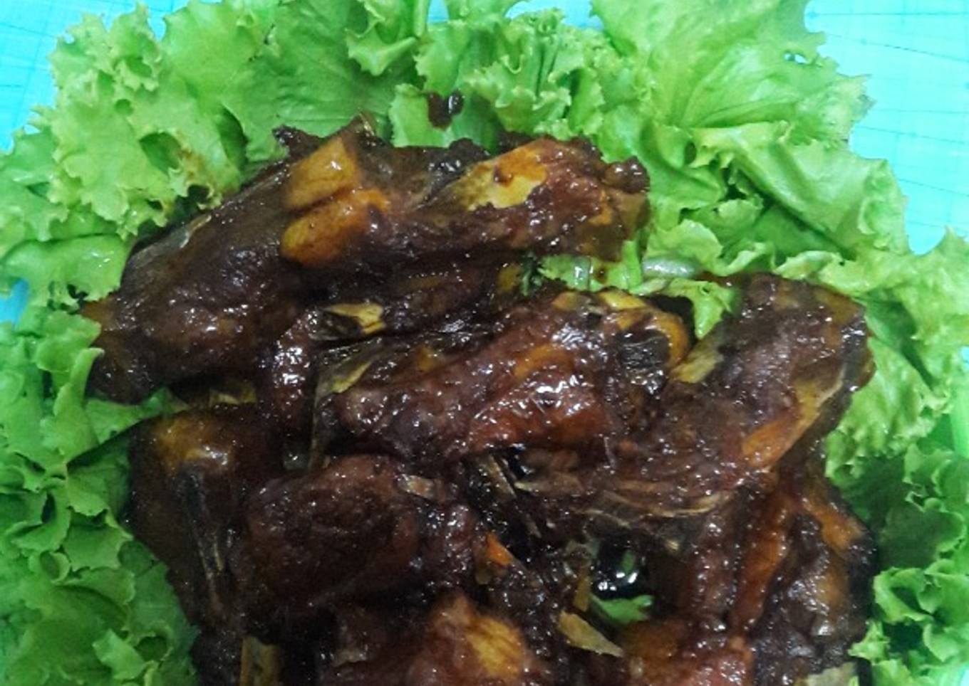 Iga babi goreng madu