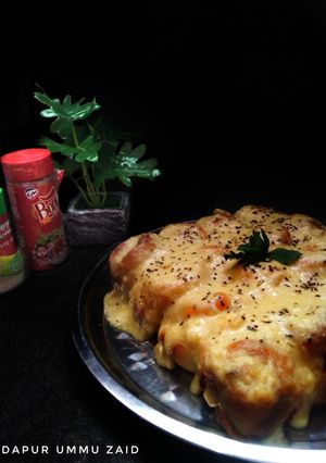 Foto resep Roti lembut tanpa telur hanya diulen 5 menit saja (pizza roll)