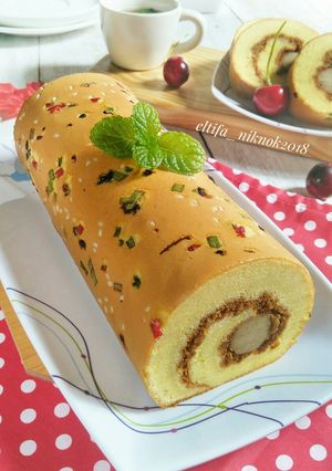 Foto resep Bolu gulung abon sosis #pr_digulungjangandigiling