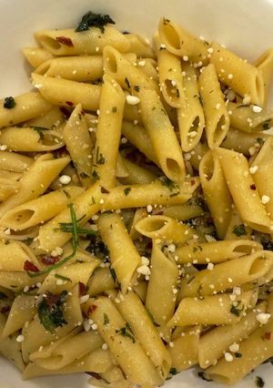 صورة لوصفة مكرونة زيت الزيتون والثومAglio e olio