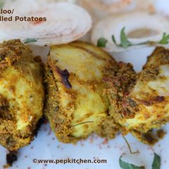 Tandoori Aloo / Spiced Grilled Potatoes A picture of Tandoori Aloo / Spiced Grilled Potatoes.