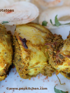 A picture of Tandoori Aloo / Spiced Grilled Potatoes.