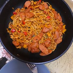 A picture of Bolognese Fried Pasta.