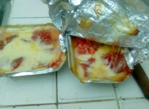 Una foto de Postre de Plátano con queso y bocadillo