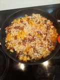 Arroz con calabaza y níscalos