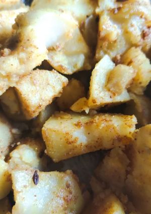 A picture of Jeera aloo.