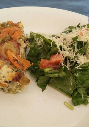 Una foto de Tortilla de verduras y legumbres "Celestina"