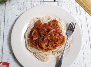 Foto resep Spaghetti beef bakso saus bolognese MPASI 24 month