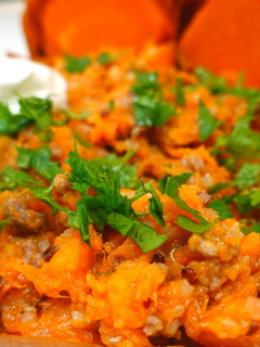 Una foto de Espectacular boniato al horno con relleno y sin relleno // Sweet potato
