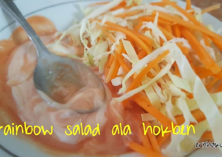 Salad Pelangi (rainbow salad) ala hokben