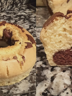 A picture of Marble Donut cake.