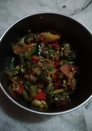 A picture of Masala green chilli.