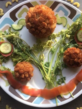 Easy Steps to Prepare Recipe Chicky Mac Crouton Balls Stuffed With Cheese that is Delicious, So Delicious}