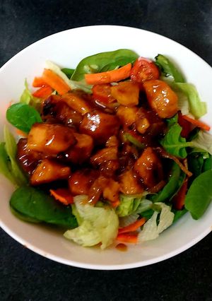 A picture of My Honey Mustard Chicken 🥰 #Mainmeal.