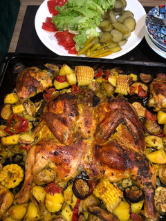 عکسی از دستور مرغ تنوری